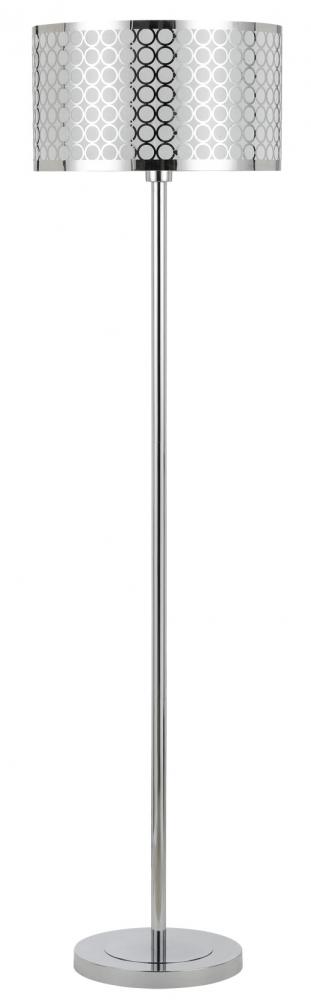 61" Height Metal Floor Lamp In Chrome Finish