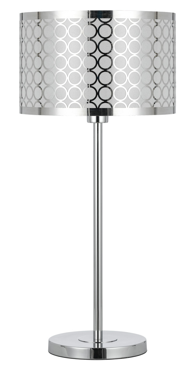 27" Height Metal Table Lamp In Chrome Finish
