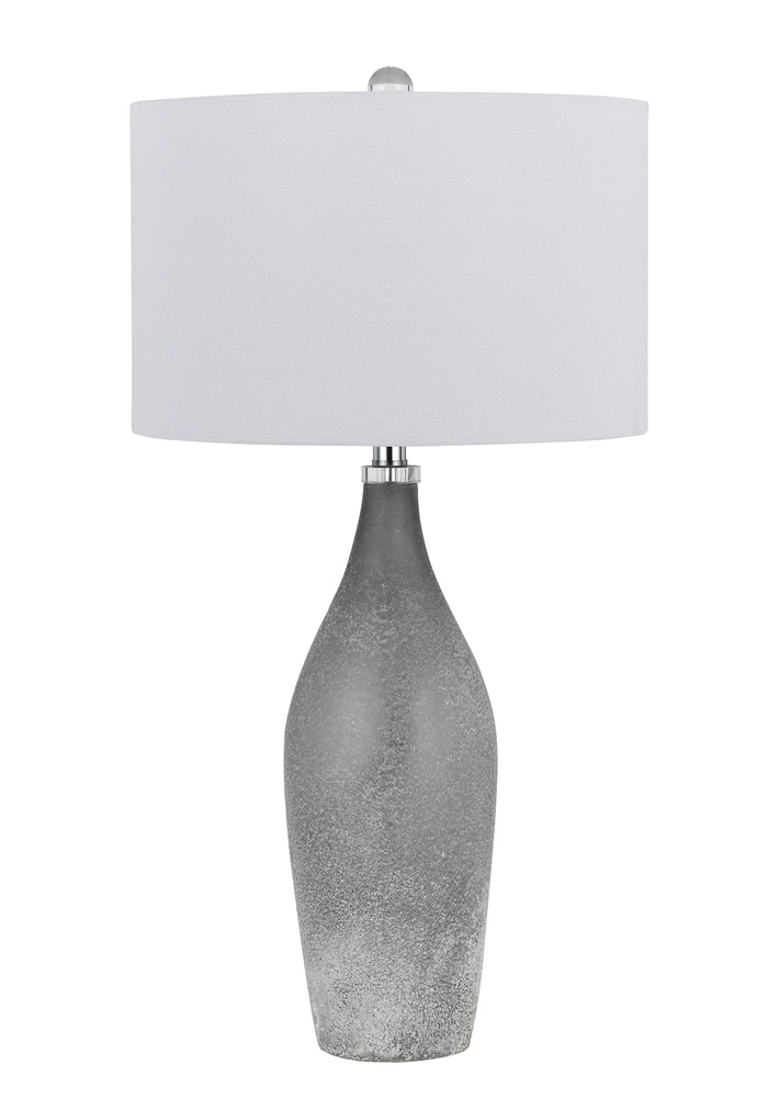 29" Height Resin Table Lamp In Frosted White