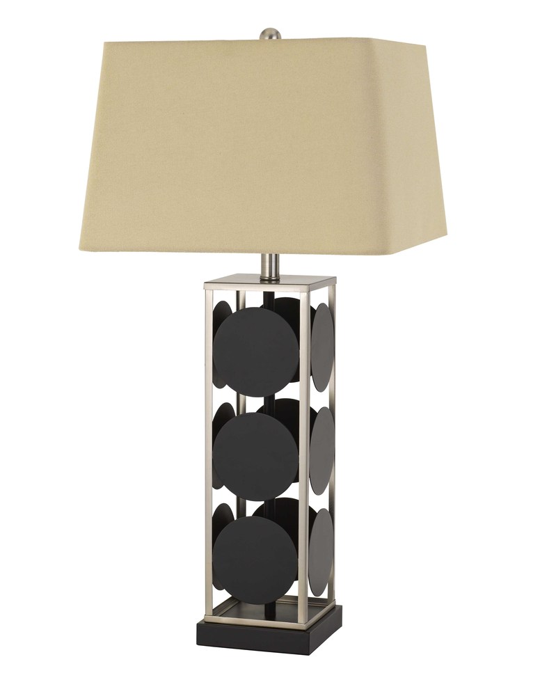 Hanson Metal Table Lamp With Square Fabric Shade