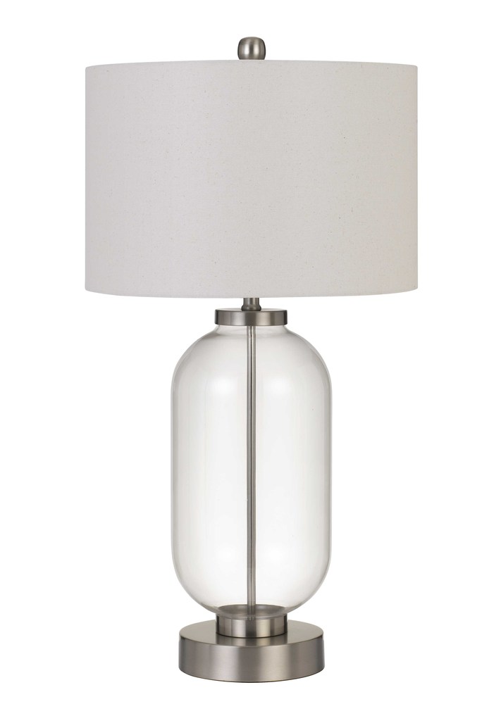 Sycamore Glass Table Lamp With Drum Shade