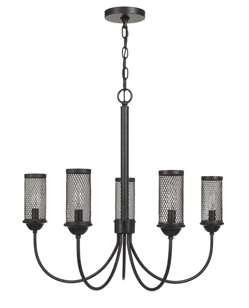 Fulton Metal Chandelier With Mesh Metal Shade