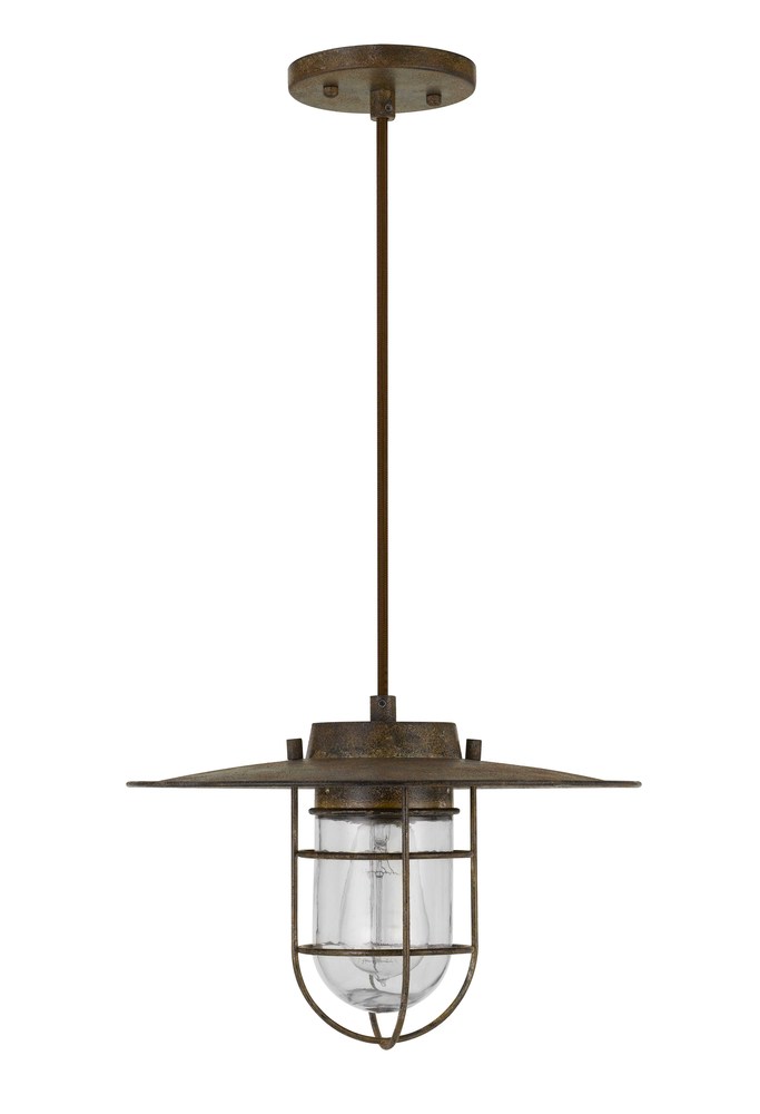 Owenton Old industrial Metal Pendant With Glass Shield (Edison Bulb Not included)