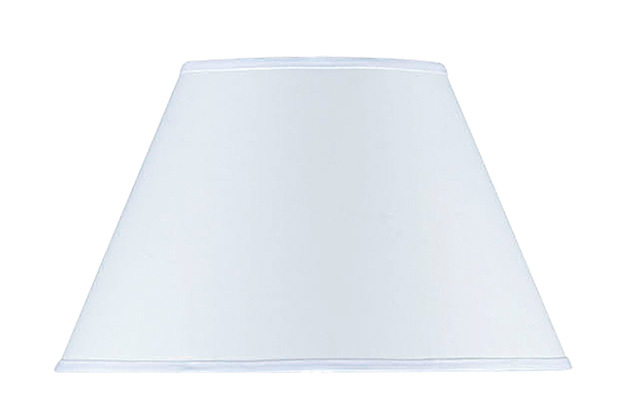 11.5" Tall White Round Hardback Fabric Shade