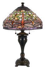 CAL Lighting BO-2355TB - 60W X 2 Tiffany Table Lamp