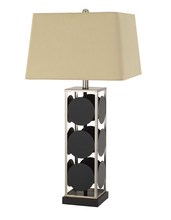 CAL Lighting BO-2897TB - Hanson Metal Table Lamp With Square Fabric Shade