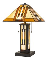 CAL Lighting BO-2902TB - Tiffany Table Lamp W/7W Night Light