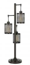 CAL Lighting BO-2991DK - 60W x3 Pacific metal table lamp with metal mesh shades with a base 3 way rotary switch