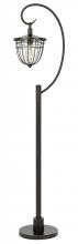 CAL Lighting BO-2993FL - 60W Alma metal/glass downbridge lantern style floor lamp (Edison bulb included)