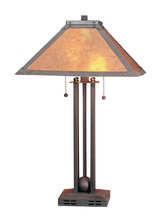 CAL Lighting BO-476 - 60W X 2 Table Lamp W/Mica Shade
