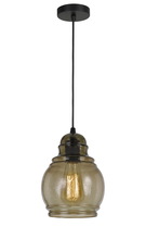 CAL Lighting FX-3674-1 - 60W Teramo RippLED Glass Pendant (Edison Bulb Not included)