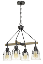 CAL Lighting FX-3735-4 - 60W X 4 Aosta Metal Chandelier With BubbLED Glass Shades (Edison Bulbs Are Not included)