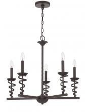 CAL Lighting FX-3746-5 - 60W x 5 Forbach metal chandelier (Edison Bulbs are included)