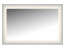 CAL Lighting LM4WG-C3624 - LED Lighted Mirror Wall Glow Style With Frosted Glass To The Edge, 36" X 24" With Easy Cle