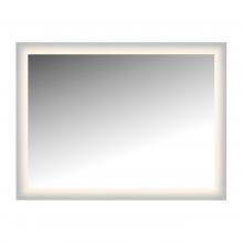 CAL Lighting LM4WG-C4836 - LED Lighted Mirror Wall Glow Style With Frosted Glass To The Edge, 48" X 36" With Easy Cle
