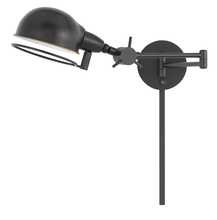 CAL Lighting WL-2924-DB - 60W Linthal Swing Arm Wall Lamp With Adjustable Shade With 3 Ft Wire Cover