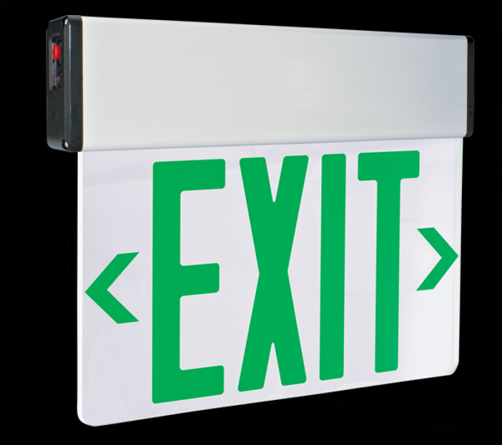 LED Edge Lit Exit Sign with Battery Backup