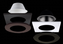 Elco Lighting ERT22SQB - Reflector, Baffle & Flexa™ Trims for 2" LED Elm™ Downlights