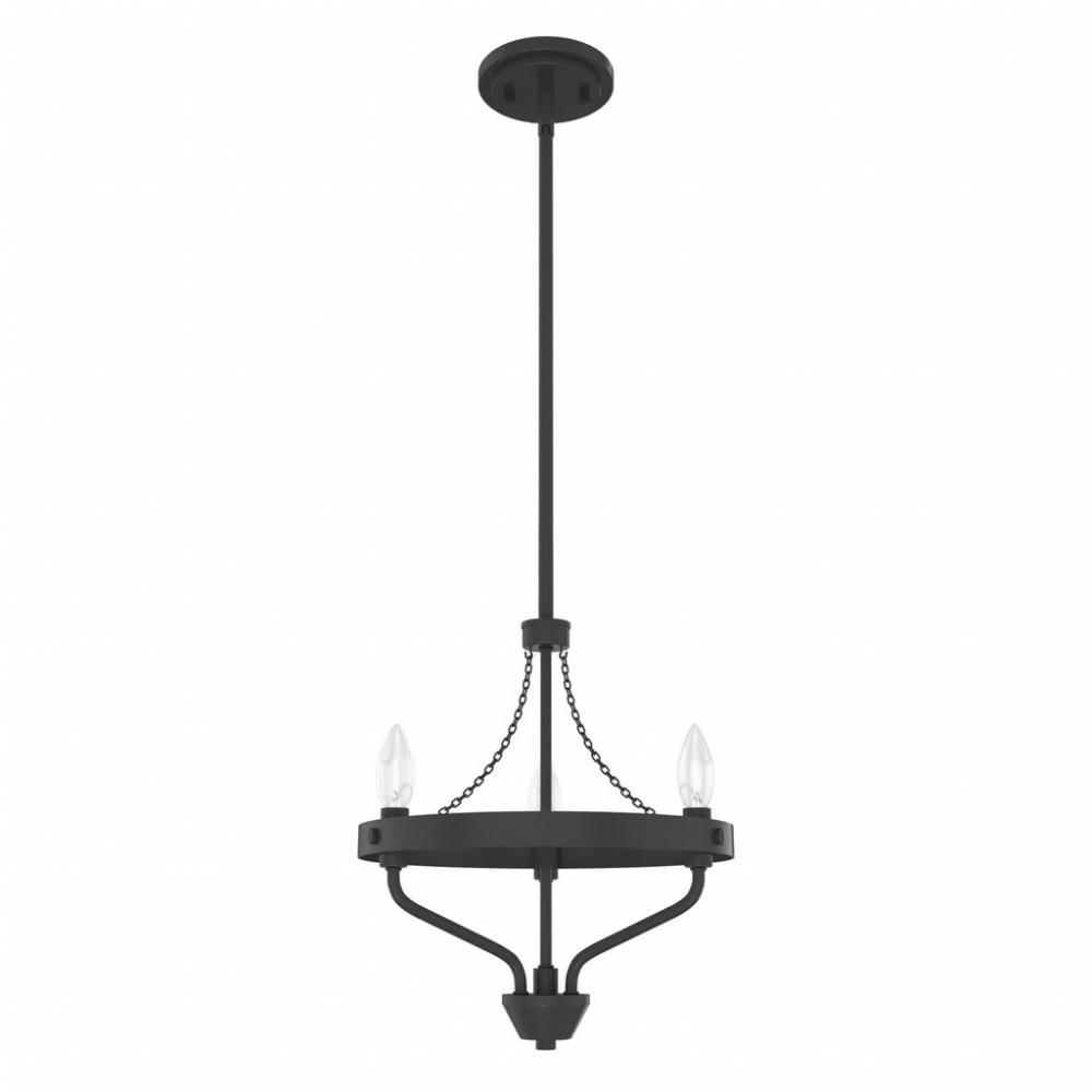 Hunter Merlin Noble Bronze 3 Light Chandelier Ceiling Light Fixture