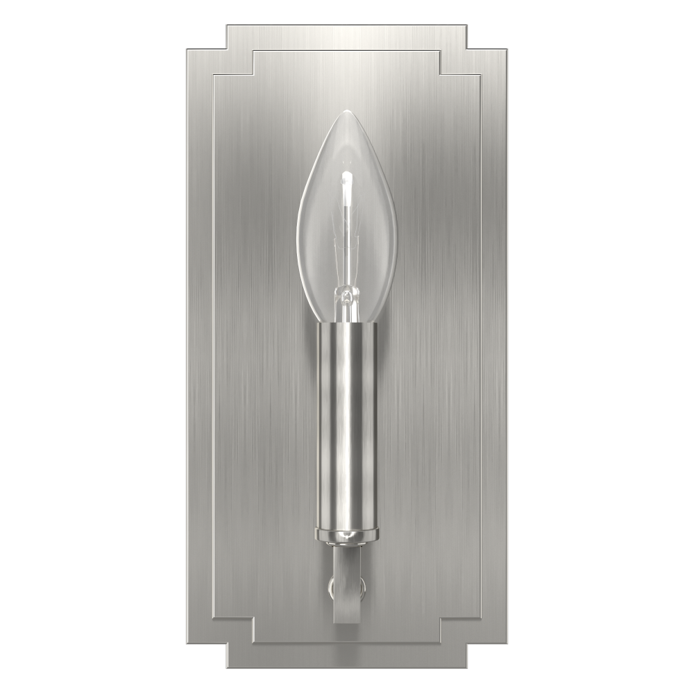 Hunter Zoanne Brushed Nickel 1 Light Sconce Wall Light Fixture