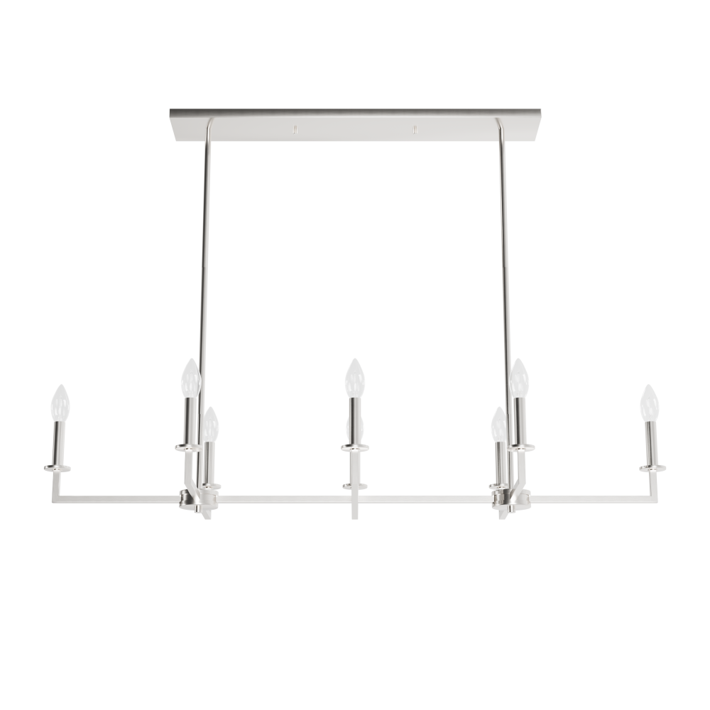 Hunter Bearden Brushed Nickel 8 Light Chandelier Ceiling Light Fixture