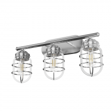 Hunter 19051 - Hunter Starklake Chrome 3 Light Bathroom Vanity Wall Light Fixture