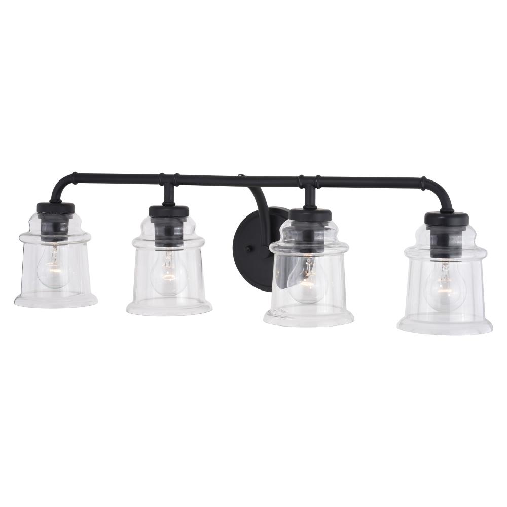 Toledo 4 Light Vanity Matte Black