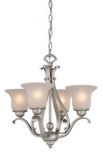 Vaxcel International CH35404BN - Monrovia 4L Mini Chandelier or Semi Flush (Dual Mount) Brushed Nickel