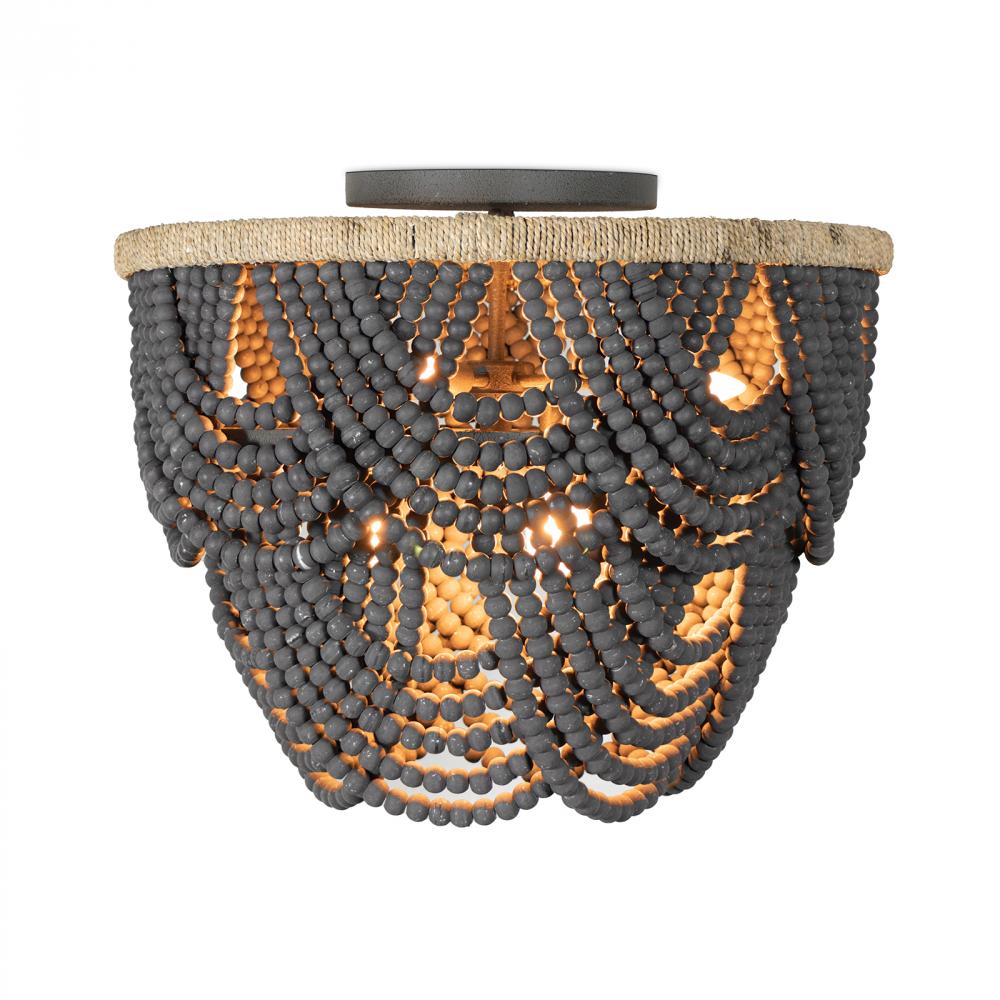 Regina Andrew Lorelei Wood Bead Flush Mount