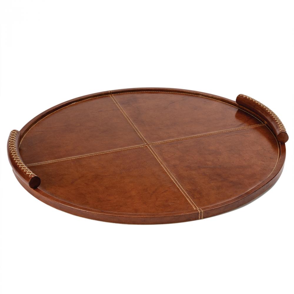 Regina Andrew Forte Leather Tray Round Large (Ta