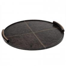 Regina Andrew 20-1657BLK - Regina Andrew Forte Leather Tray Round Large (Bl