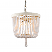 Terracotta Lighting H22112-3 - Sea Breeze White Beads Basket Chandelier