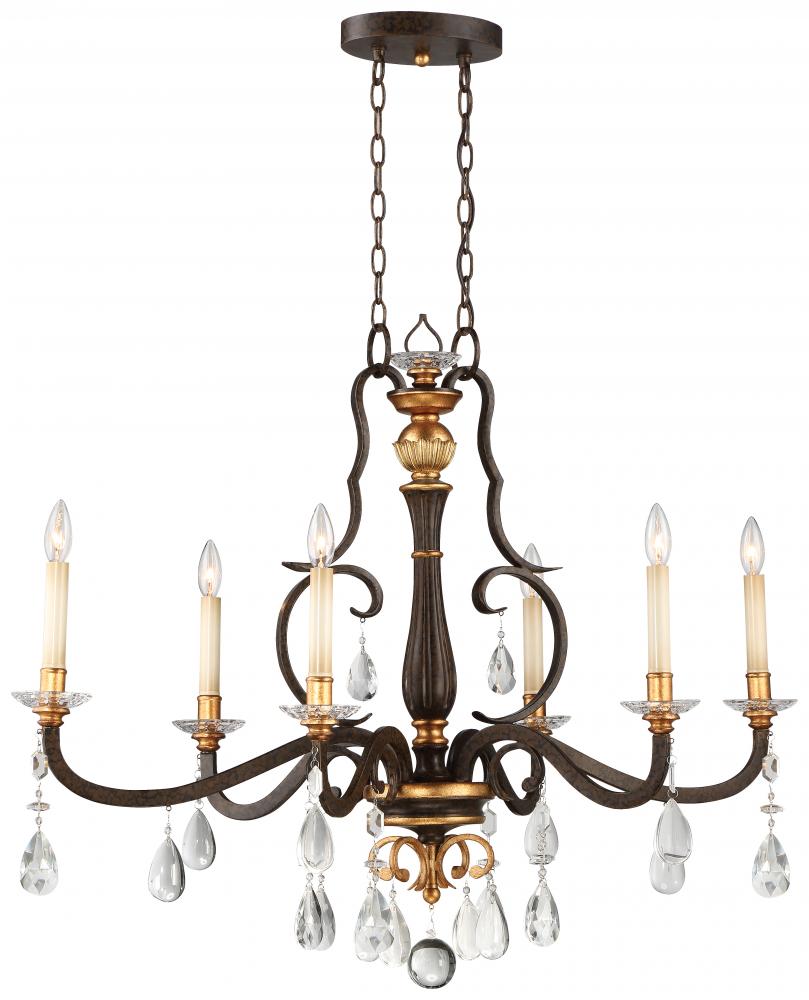 6 LIGHT CHANDELIER