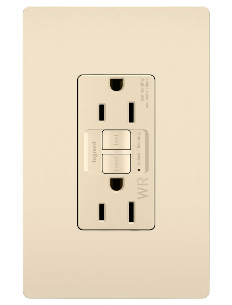 radiant? Tamper-Resistant Weather-Resistant 15A Duplex Self-Test GFCI Receptacles with SafeLock?