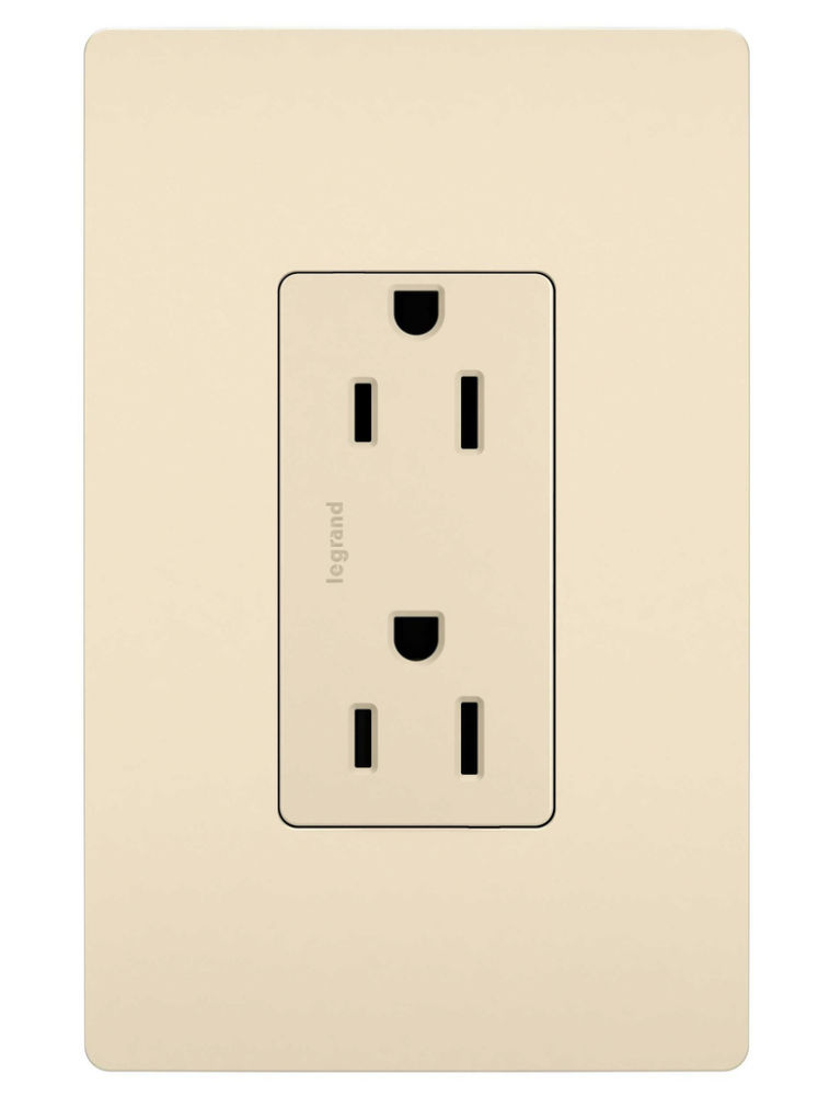 radiant? Tamper-Resistant Outlet, Light Almond (8 pack)