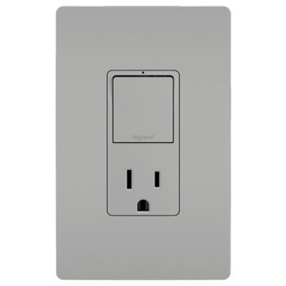 radiant® SP/3WAY SW+15A TR OUTLET GRY