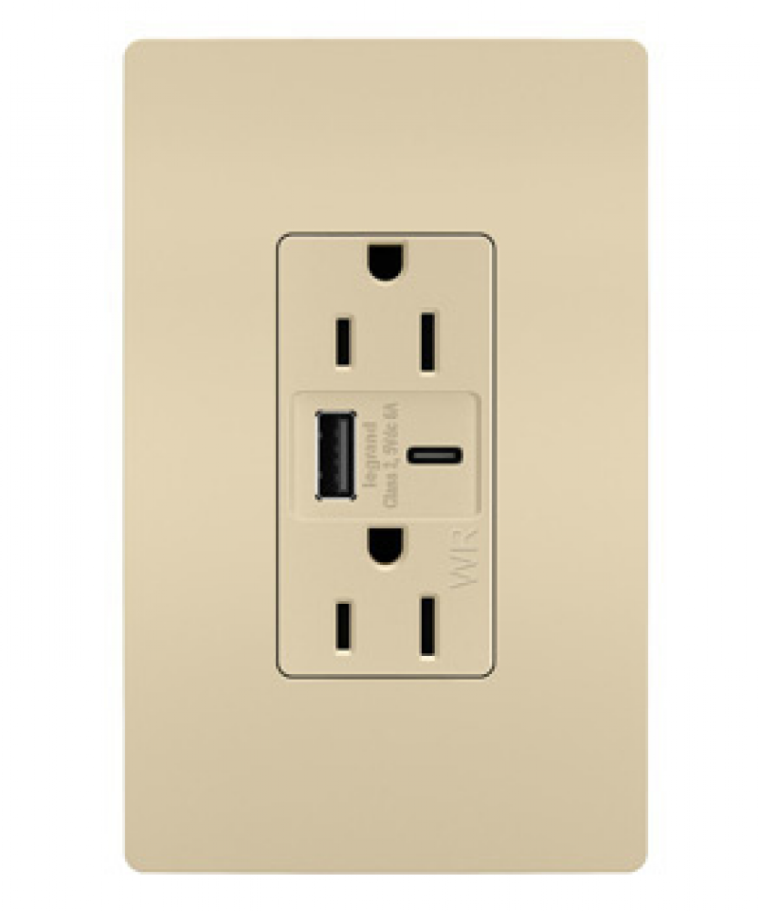 radiant® Outdoor Ultra-Fast USB Outlet, Ivory