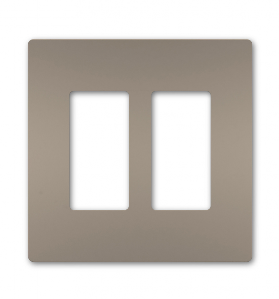 radiant Two-Gang Screwless Wall Plate, Nickel