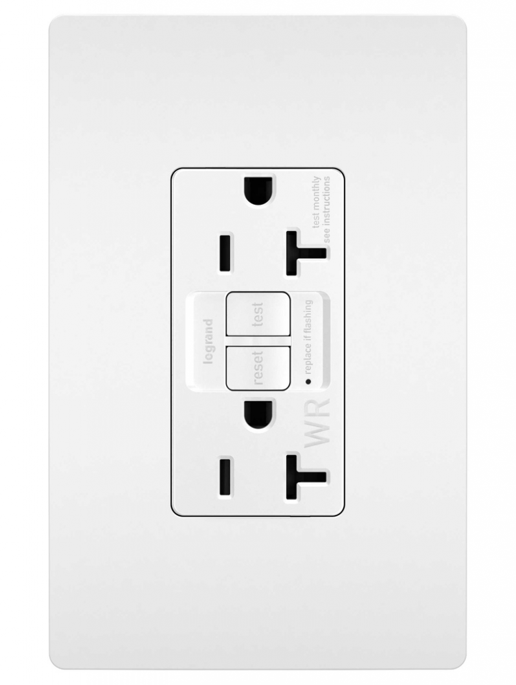 radiant? Tamper-Resistant Weather-Resistant 20A Duplex Self-Test GFCI Receptacles with SafeLock?