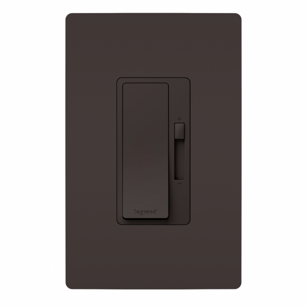 radiant? LED Advanced 150W Single Pole 3-Way Dimmer with Wall Plate, Dark Bronze