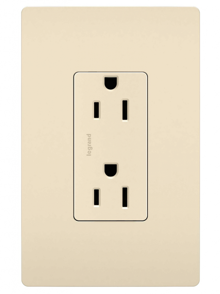 radiant? Self-Grounding Outlet, Light Almond (10 pack)