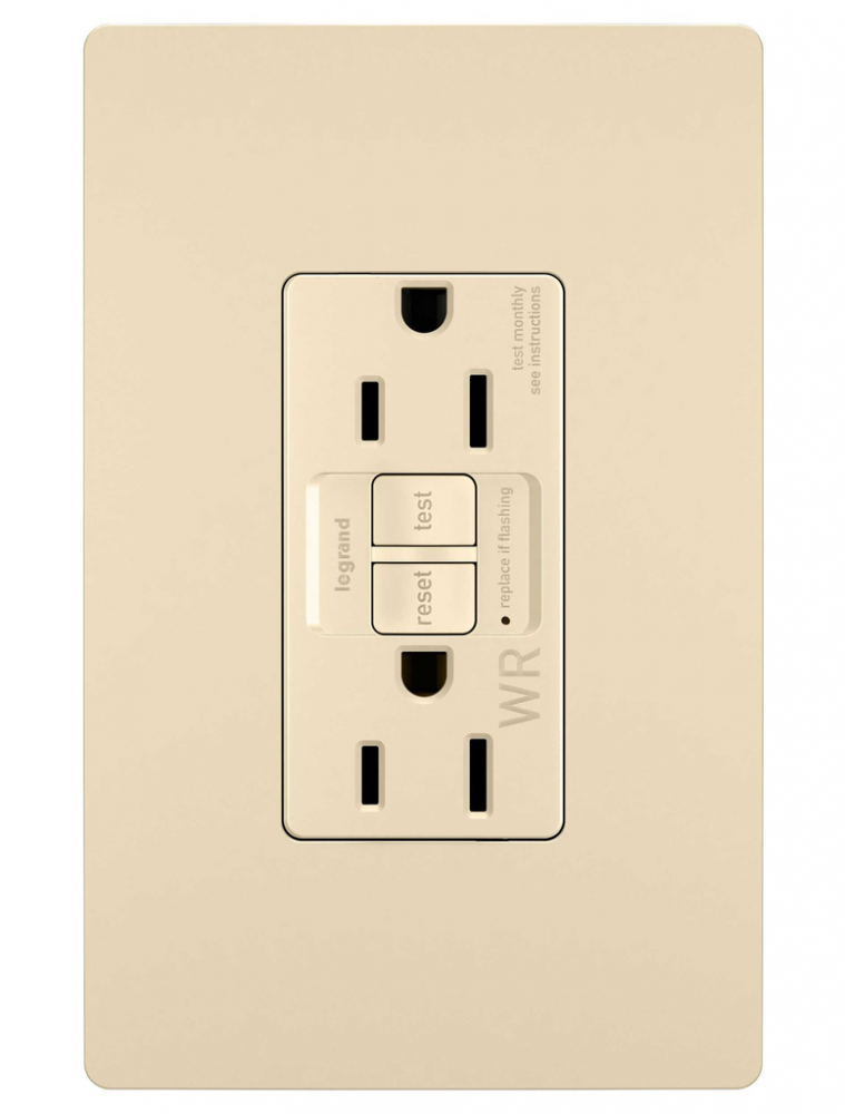 radiant? Tamper-Resistant Weather-Resistant 15A Duplex Self-Test GFCI Receptacles with SafeLock?