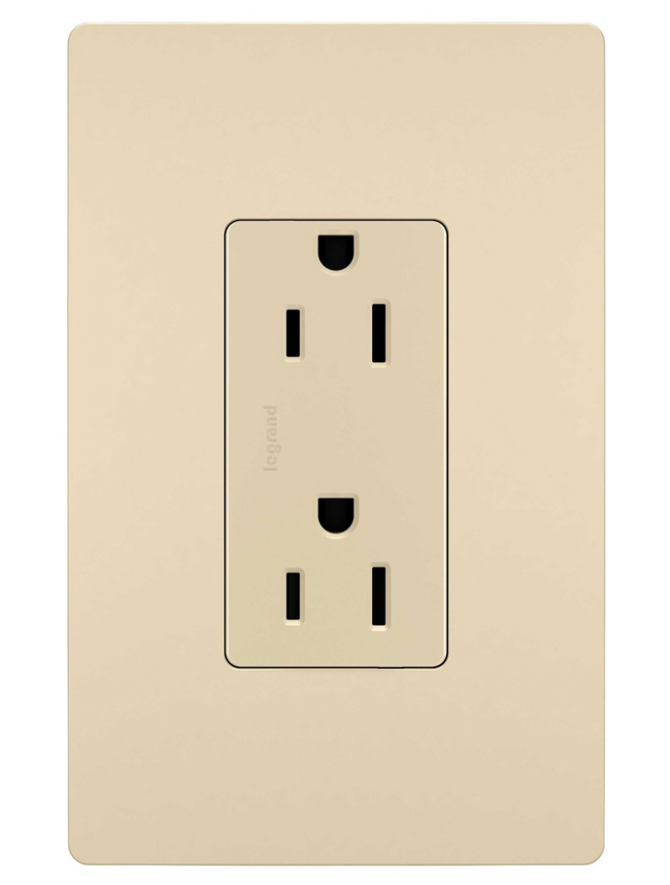 radiant? Self-Grounding Tamper-Resistant Outlet, Ivory (10 pack)