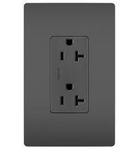 Legrand Radiant TR26352RBK - radiant® Spec Grade 20A Tamper-Resistant Receptacles, Black