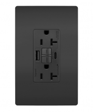 Legrand Radiant 2097TRUSBACBK - radiant® Tamper-Resistant 20A Duplex Self-Test GFCI Receptacles with SafeLock® Protection, Type A/C 