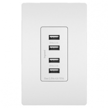 Legrand Radiant TM8USB4WCC6 - radiant® Quad USB Charger, White