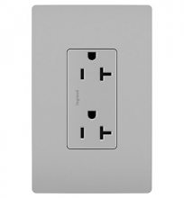 Legrand Radiant TR26352RGRY - radiant® Spec Grade 20A Tamper-Resistant Receptacle, Gray