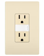 Legrand Radiant NTL885TRLACC6 - radiant 15A Tamper-Resistant Outlet with Night Light, Light Almond (6 pack) (6 pack)