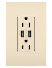 Legrand Radiant TM826USBLACC6 - radiant? 15A Tamper-Resistant USB Outlet, Light Almond