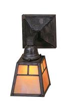 Arroyo Craftsman AS-1TOF-BZ - a-line shade one light sconce with t-bar overlay